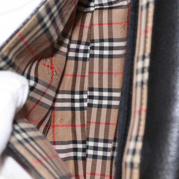 Burberrys Shoulder Bag Leather Brown Gold Auth - Picture 10 of 16